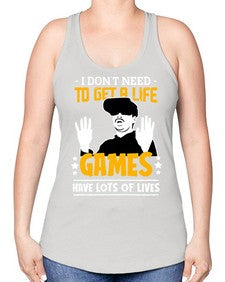 to get a life game 159# - video games -Racerback Tank
