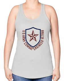 u s army conbat engineer vetran Style 458# - engineer -Racerback Tank