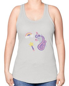 unicorn elements 455# - unicorn -Racerback Tank