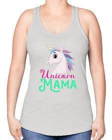 unicorn mama 471# - unicorn -Racerback Tank