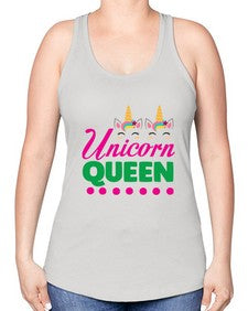 unicorn queen 481# - unicorn -Racerback Tank