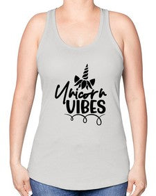 unicorn vibes 509# - unicorn -Racerback Tank