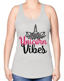 unicorn vibes 512# - unicorn -Racerback Tank