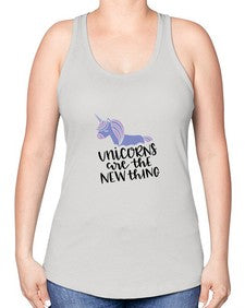 unicorns are the new thing 531# - unicorn -Racerback Tank
