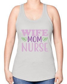 wife mom nurse 1641# - nurse -Racerback Tank