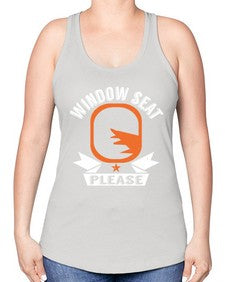 window seat please  51# - airplane -Racerback Tank