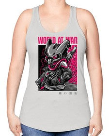 worldatwartshirtdesign 1254# - art pop art -Racerback Tank
