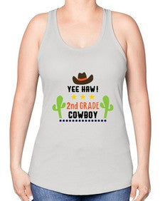 yee haa cowboy nd grade 1257# - western -Racerback Tank