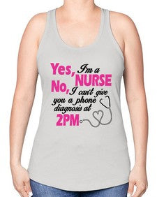 yes im a nurse 1672# - nurse -Racerback Tank