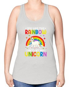 you are the rainbow to my unicorn 562# - unicorn -Racerback Tank