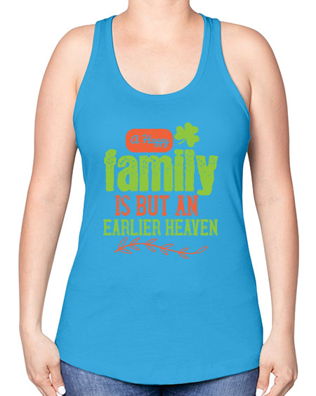 A happy family is but an earlier heaven Style 11# - kids -Racerback Tank