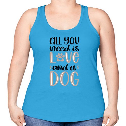All You Need Is Love Style 36# - dogs -Racerback Tank