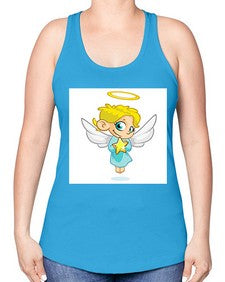 Angel 7# - cartoon general -Racerback Tank