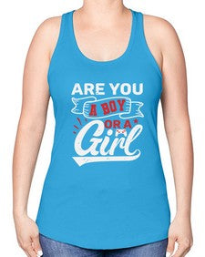 Are you a boy or a girl 2# - video games -Racerback Tank