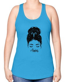 Aries woman - aries -Racerback Tank