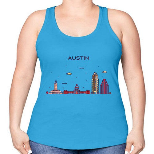 AustinTX 382# - cities -Racerback Tank