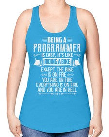 Being a Programmer 4# - computer -Racerback Tank