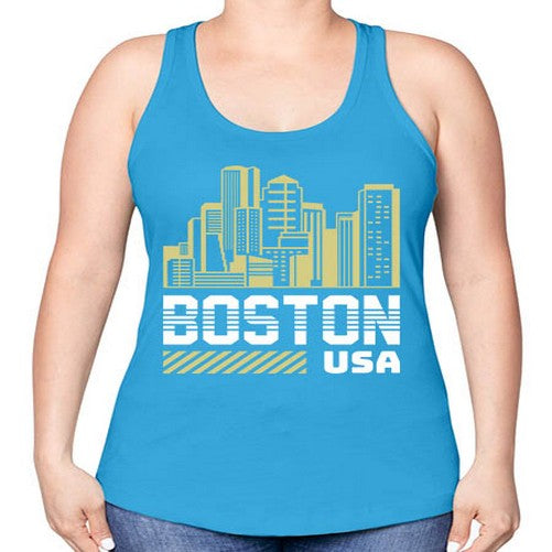 Boston 480# - cities -Racerback Tank