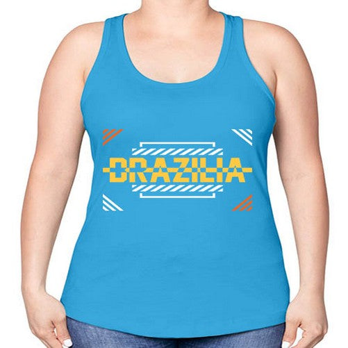 Brazilia 490# - cities -Racerback Tank
