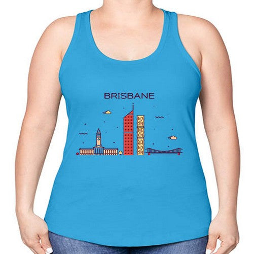 Brisbane 496# - cities -Racerback Tank