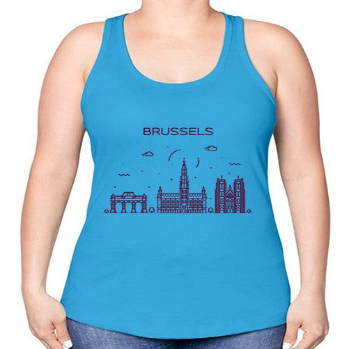 Brussels 506# - cities -Racerback Tank