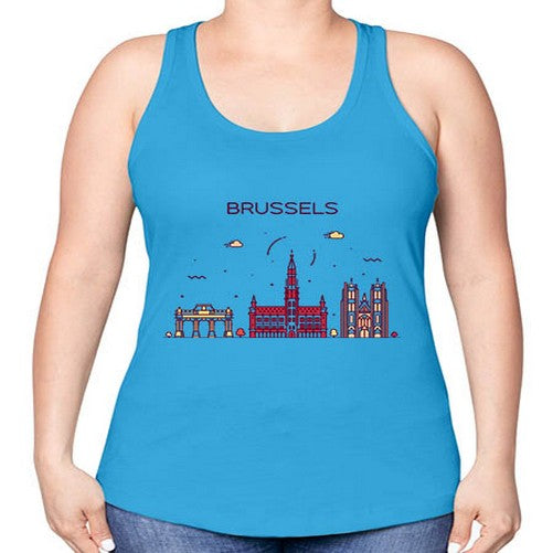 Brussels 508# - cities -Racerback Tank