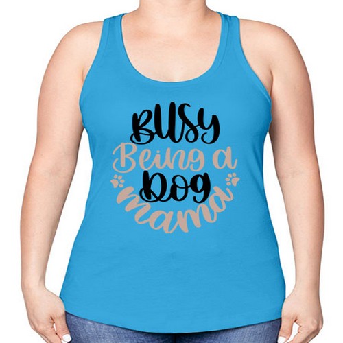 Busy Being A Dog Style 32# - dogs -Racerback Tank
