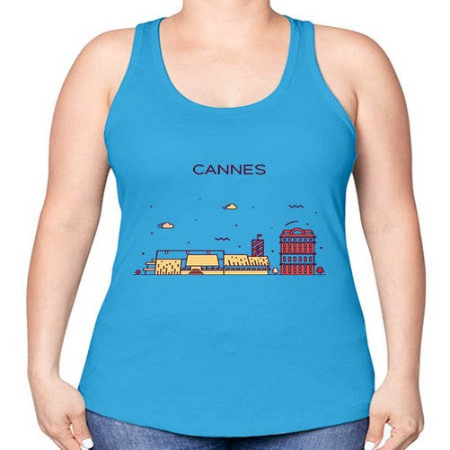 Cannes 545# - cities -Racerback Tank