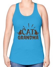 Cat Grandma Style 4# - cats -Racerback Tank