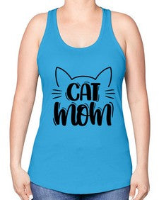 Cat Mom Style 85# - cats -Racerback Tank