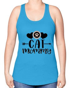 Cat Mommy Style 87# - cats -Racerback Tank