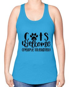 Cats Welcome Style 91# - cats -Racerback Tank