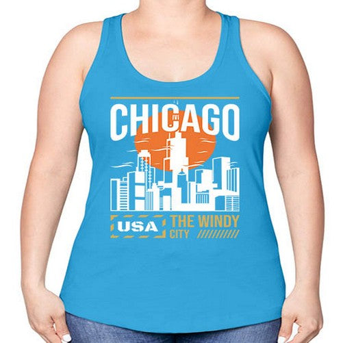 Chicago 571# - cities -Racerback Tank