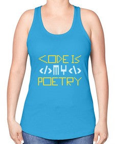 Code is my poetry 21# - computer -Racerback Tank
