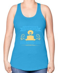 Computer Nerd 10# - computer -Racerback Tank