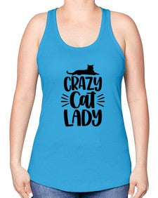 Crazy Cat Lady Style 92# - cats -Racerback Tank