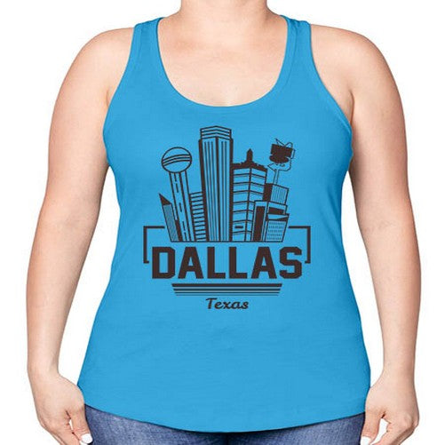 Dallas 645# - cities -Racerback Tank