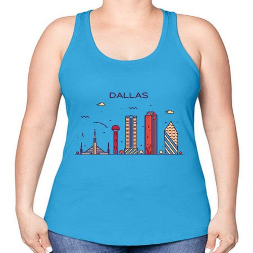 Dallas 646# - cities -Racerback Tank