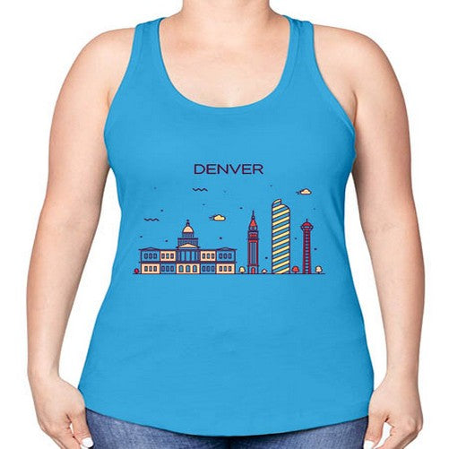 Denver 661# - cities -Racerback Tank