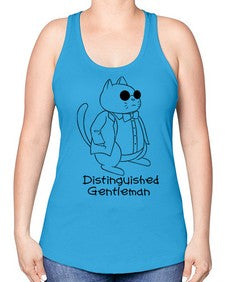 Distinguished Gentleman - cats -Racerback Tank