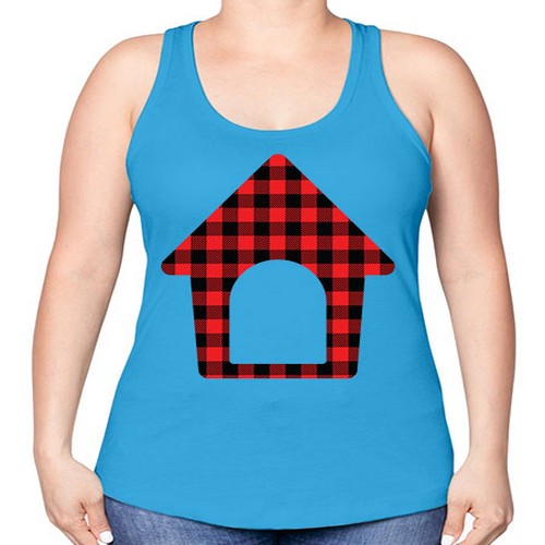 Dog House Style 98# - dogs -Racerback Tank