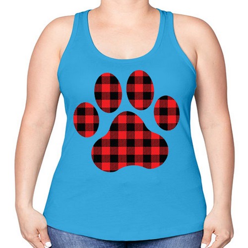 Dog Paw Style 94# - dogs -Racerback Tank