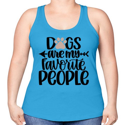 Dogs Are My Favorite People Style 22# - dogs -Racerback Tank