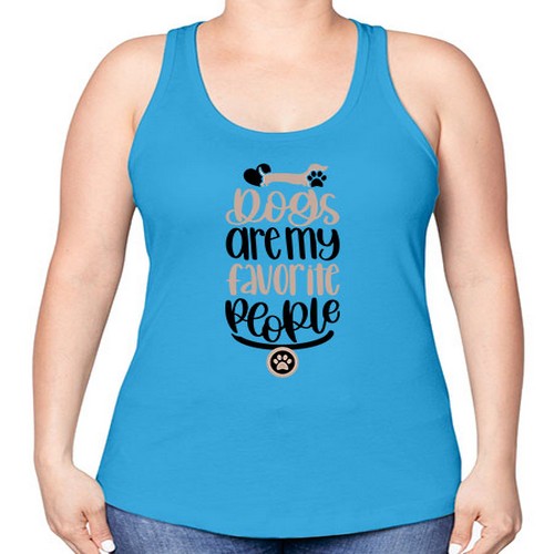 Dogs Are My Favorite People Style 23# - dogs -Racerback Tank