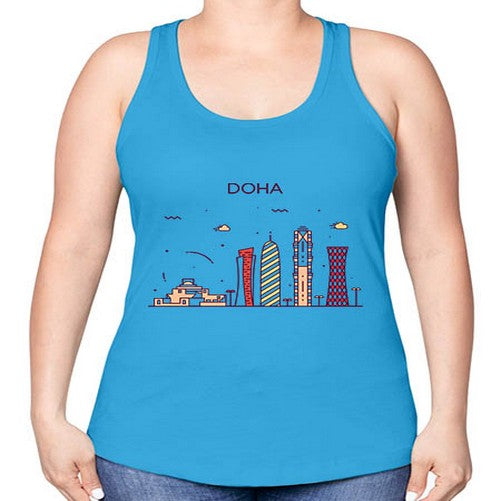 Doha 673# - cities -Racerback Tank