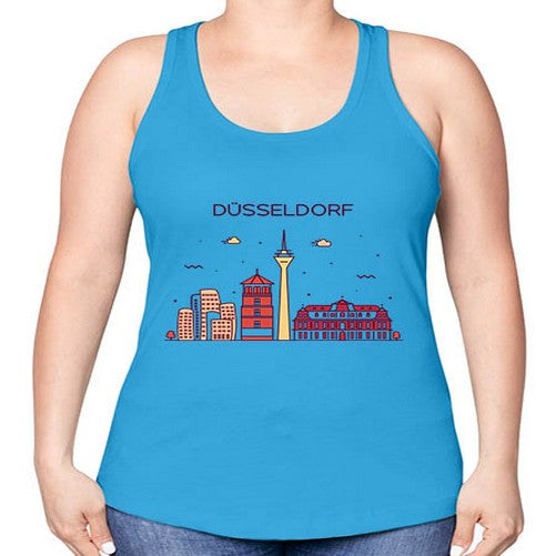 Dusseldorf 698# - cities -Racerback Tank