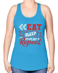 Eat Sleep Play repeat 8# - video games -Racerback Tank