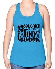 Educator Of Tiny Humans Style 744# - teacher -Racerback Tank