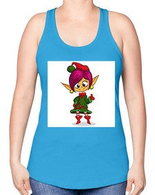 Elf 118# - cartoon general -Racerback Tank