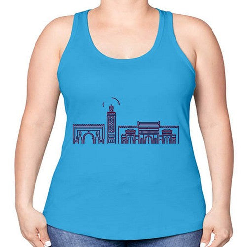 Fez 719# - cities -Racerback Tank